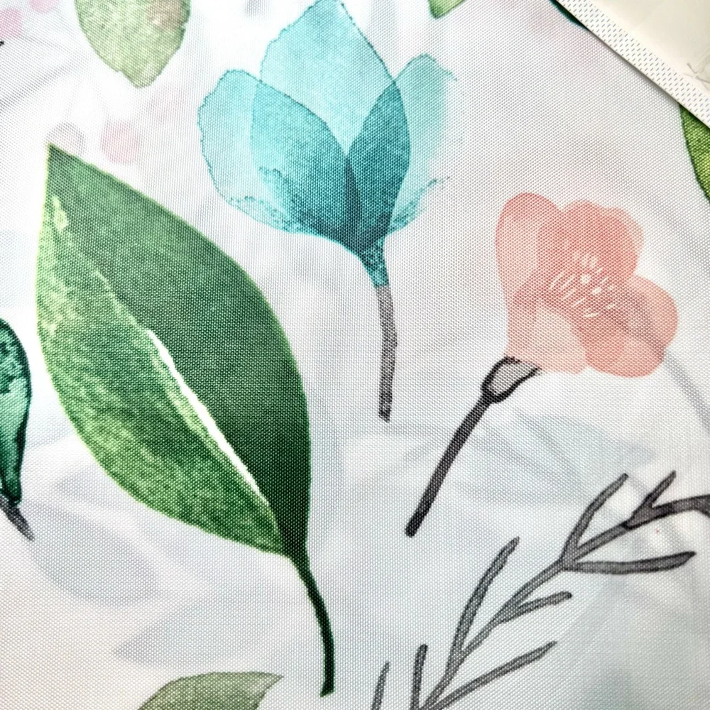 Sia Floral Fabric Shower Curtain Watercolor Flower Garden